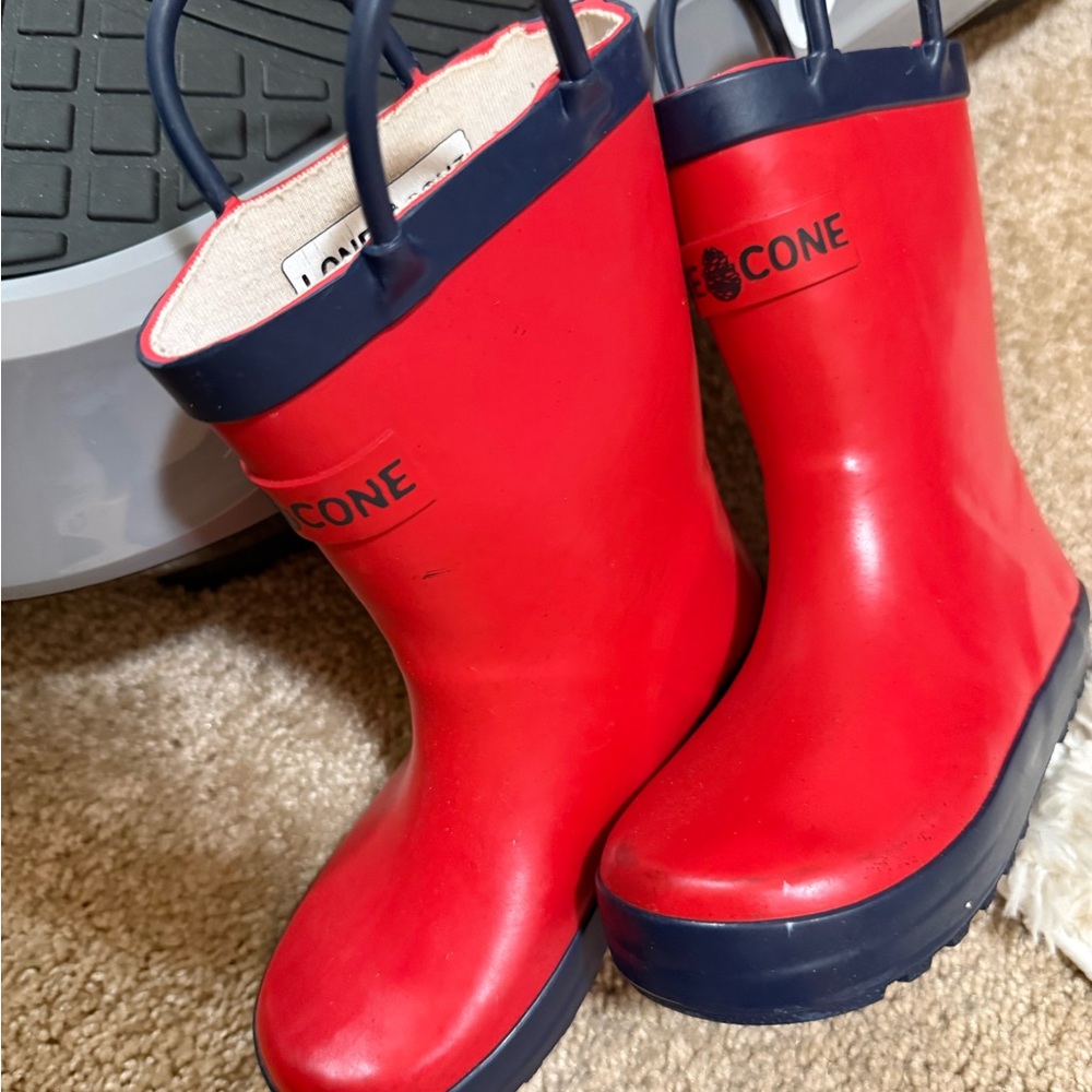 Lone Cone Kids US 9 Red Rain Boots Used